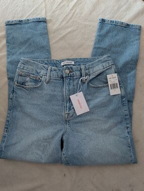 NWT Good American Light Blue High-rise Straight Jeans style GL386T Size 10